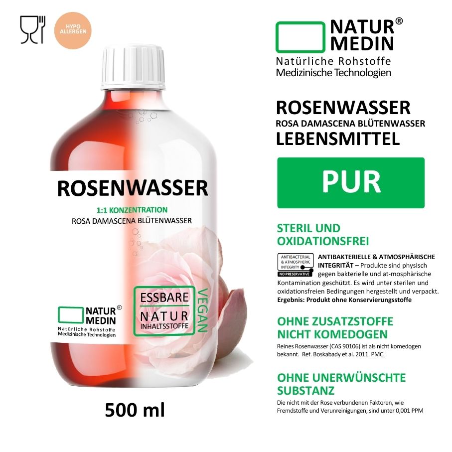 Rosenwasser zum Backen LEBENSMITTEL 500ml PET