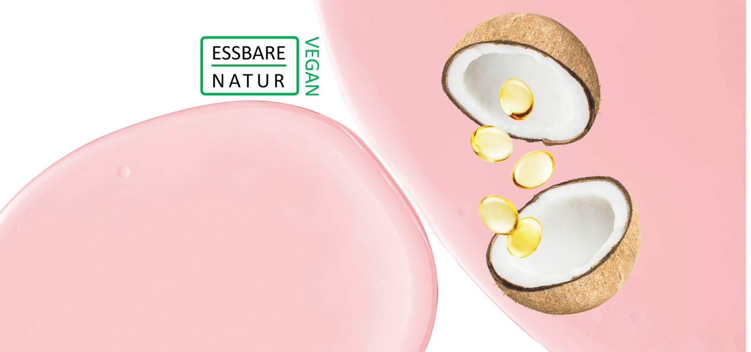 Visual mit dem Slogan ‚Wir setzen auf Wissenschaft und Innovation‘ – symbolisiert Naturmedins Fokus auf moderne medizinische Technologien und wissenschaftlich fundierte Hautpflege mit rein natürlichen, essbaren Inhaltsstoffen. Kombination aus Hightech-Elementen und Naturmotiven.