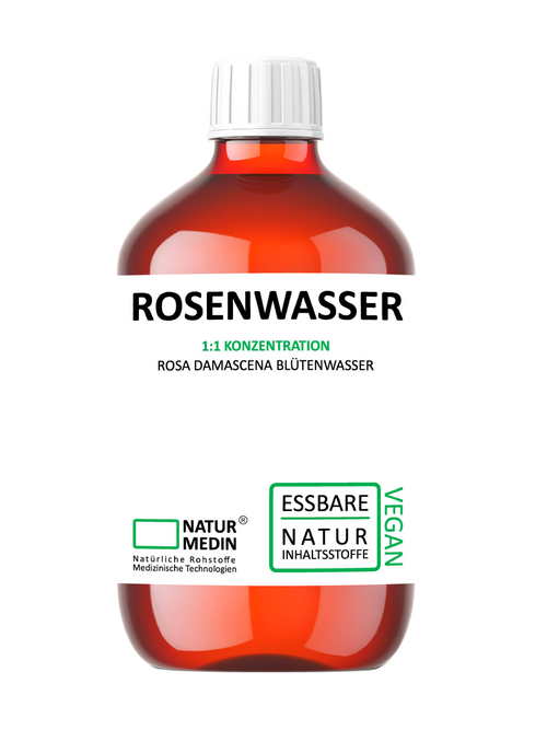 Rosenwasser - Essbar. Haut und Haar 100 % naturrein