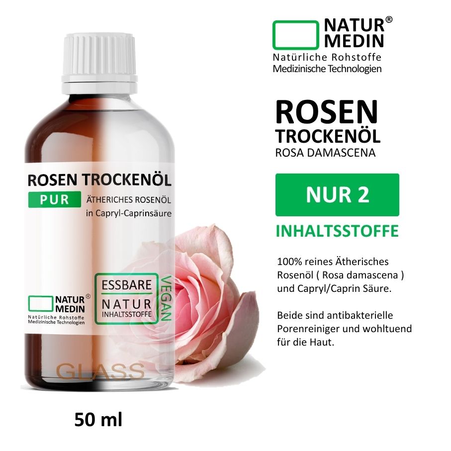 Rosen Gesichts Öl 100% Natur Vegan Ätherische Öle