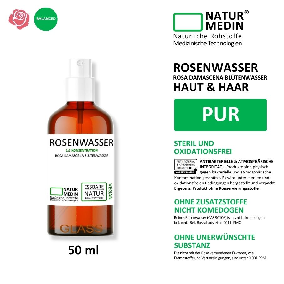 Rosenwasser Erfrischendes Gesichtswasser Spray 50ml