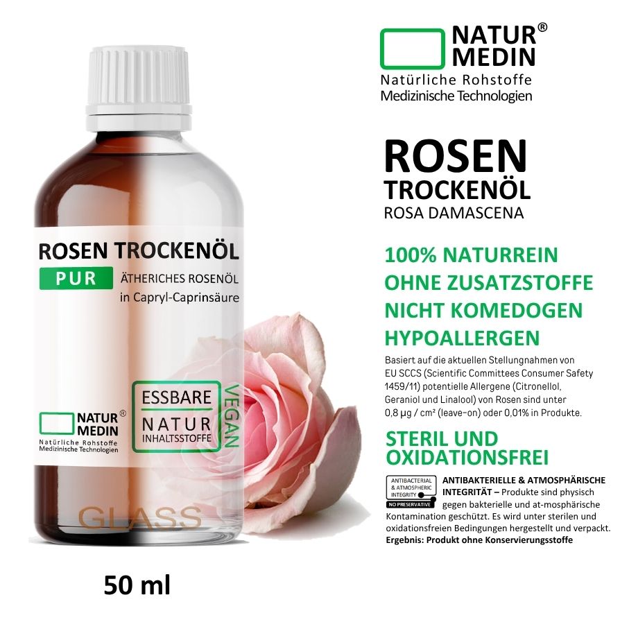 Rosen Gesichts Öl 100% Natur Vegan Ätherische Öle
