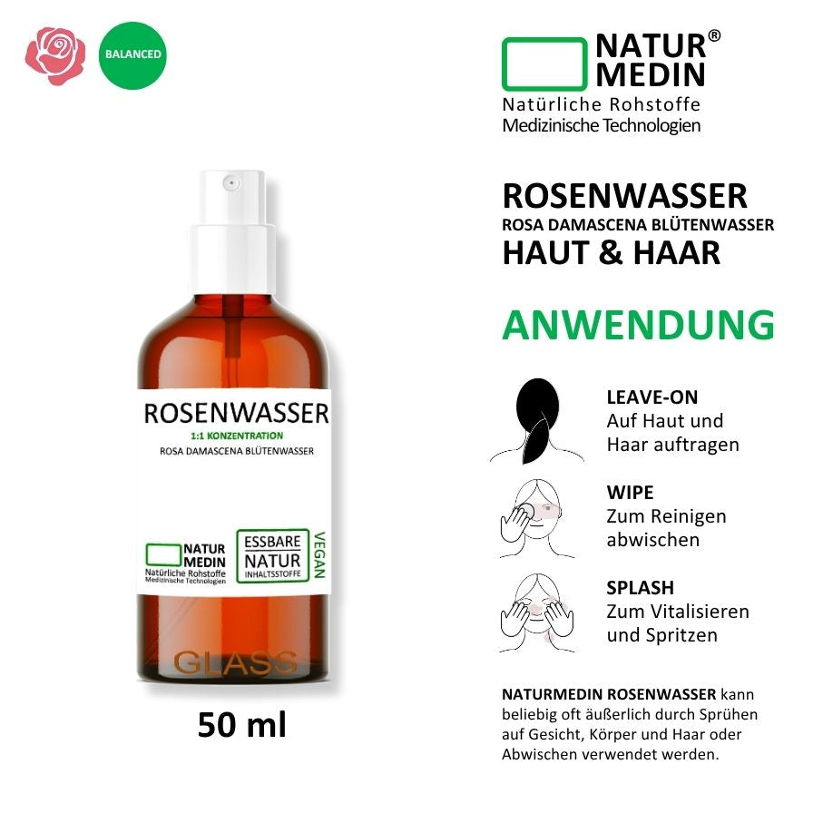 Rosenwasser Erfrischendes Gesichtswasser Spray 50ml