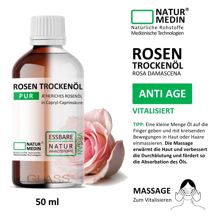 Rosen Gesichts Öl 100% Natur Vegan Ätherische Öle