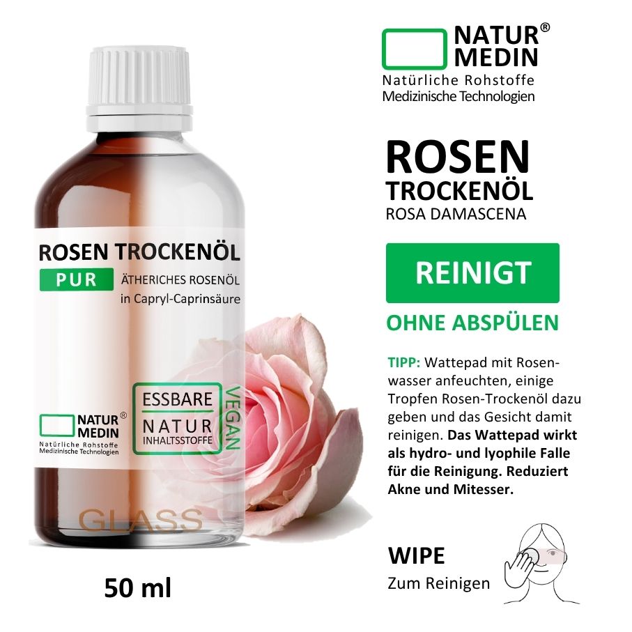 Rosen Gesichts Öl 100% Natur Vegan Ätherische Öle