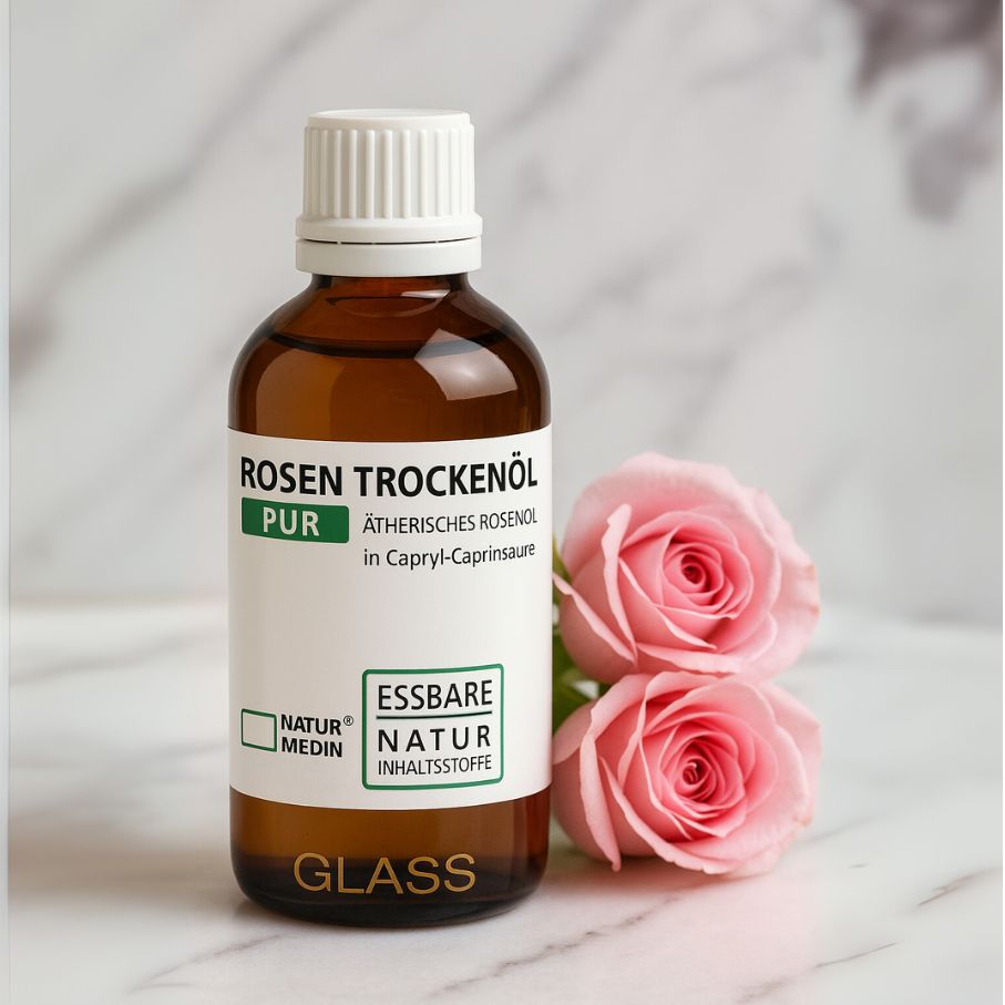 Rosen Gesichtsöl - Naturkosmetik, 100% Natur, Vegan. Ein Multitalent für Haut, Haar und Küche