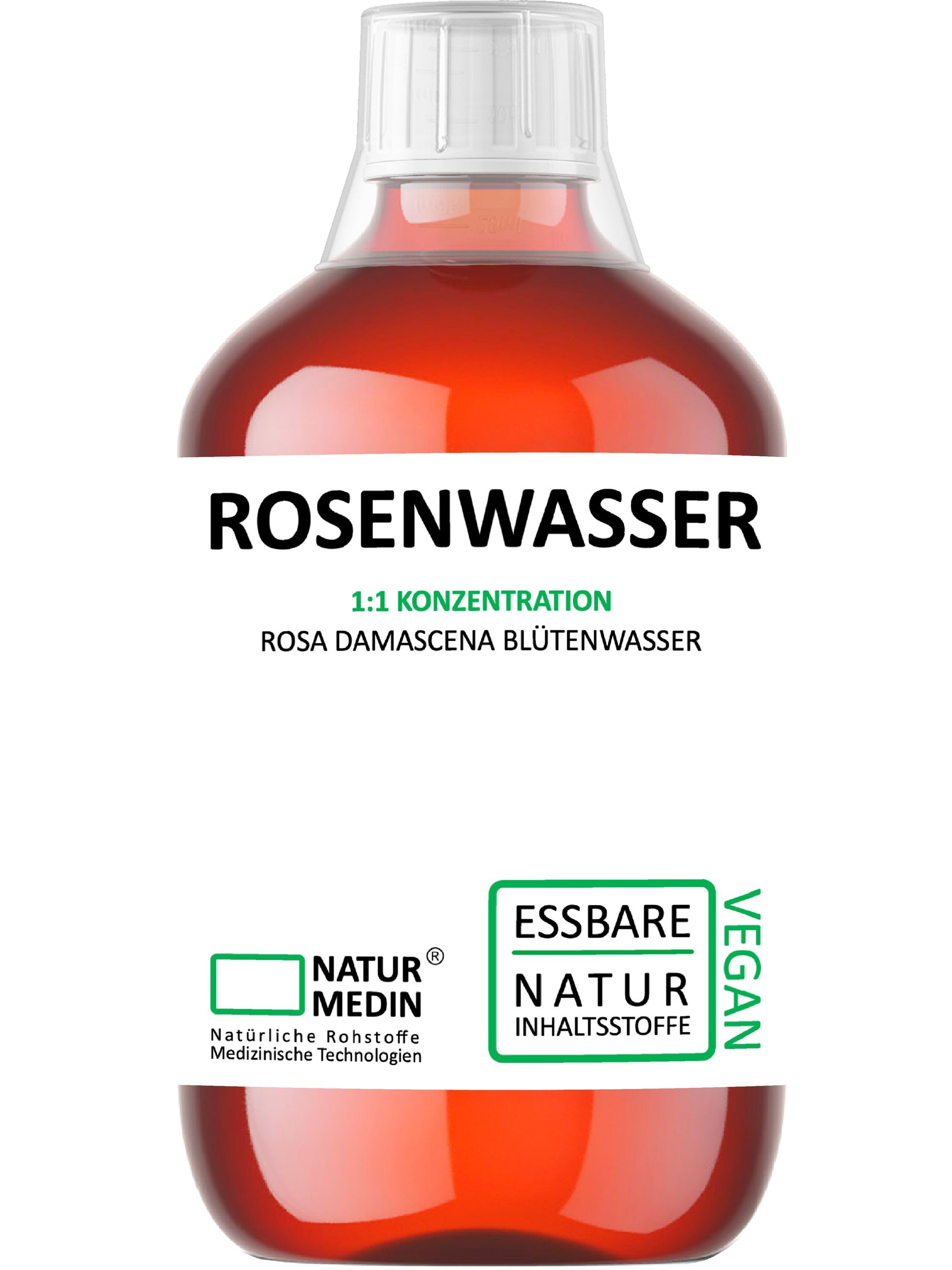 Rosenwasser Lebensmittel zum backen mit Messbächer