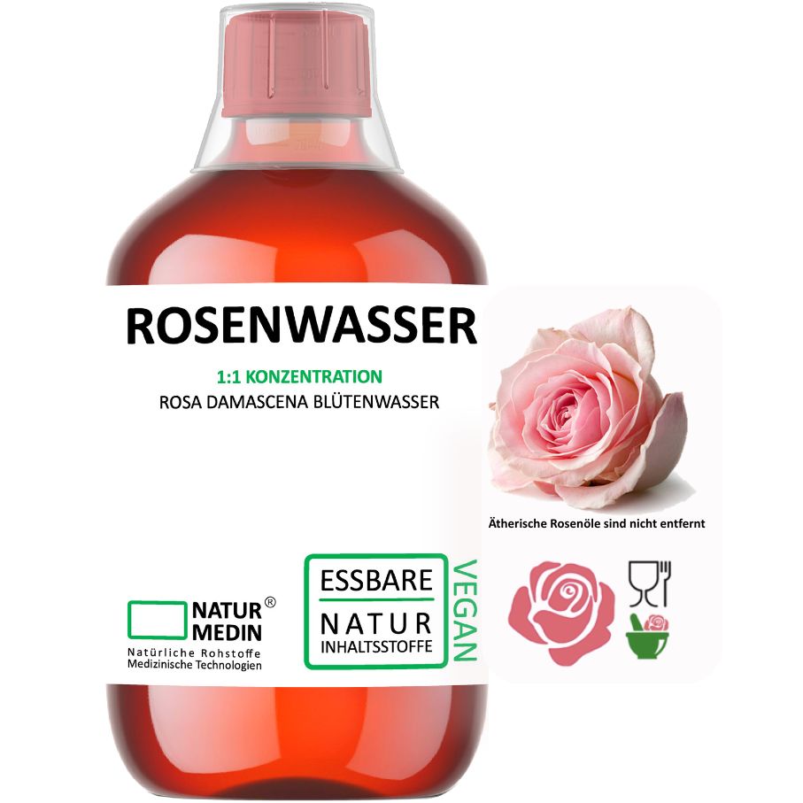 Rosenwasser Toner für Gesicht. Feuchtigkeit. 100% Natur.
