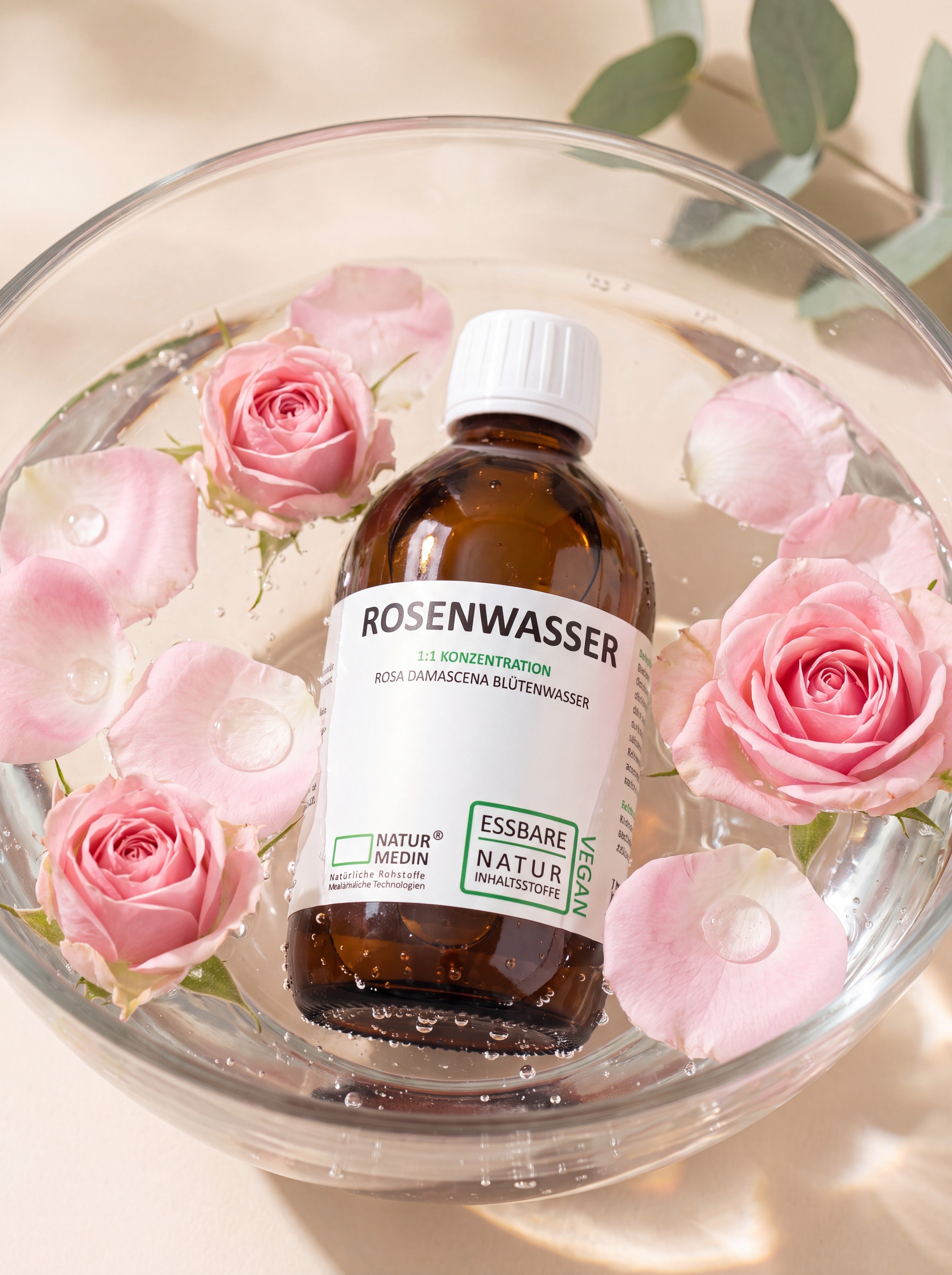 Rose water – care in dermatological purity